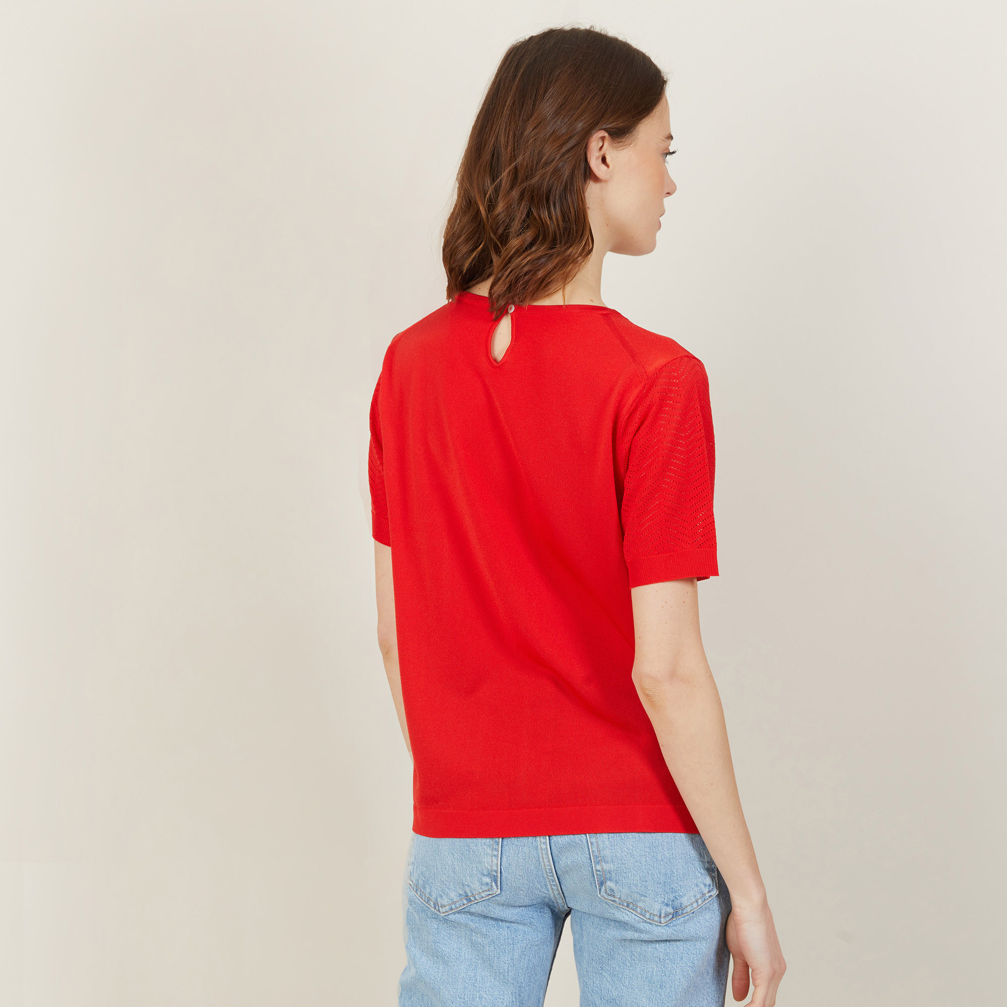 Short-sleeved T-shirt in Fil Lumière - Adeline