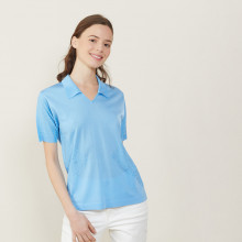 Short-sleeved patterned polo shirt - Angie