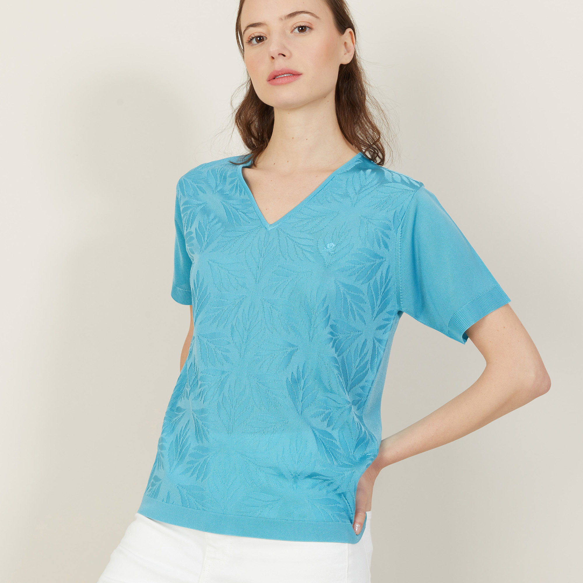 Fil Lumière V-neck T-shirt - Amy