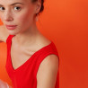 V-neck slub linen tank top - Boréal