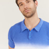 Polo dégradé en coton et lin - Django 6921altitude blanc tie and dye - 06 Bleu moyen
