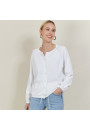 Gilet avec cordon en coton Aniss 6200 Blanc - 02 Blanc