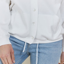 Gilet avec cordon en coton Aniss 6200 Blanc - 02 Blanc