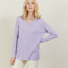 Pull col V Cité 6184 Garance - 26 Rose foncé