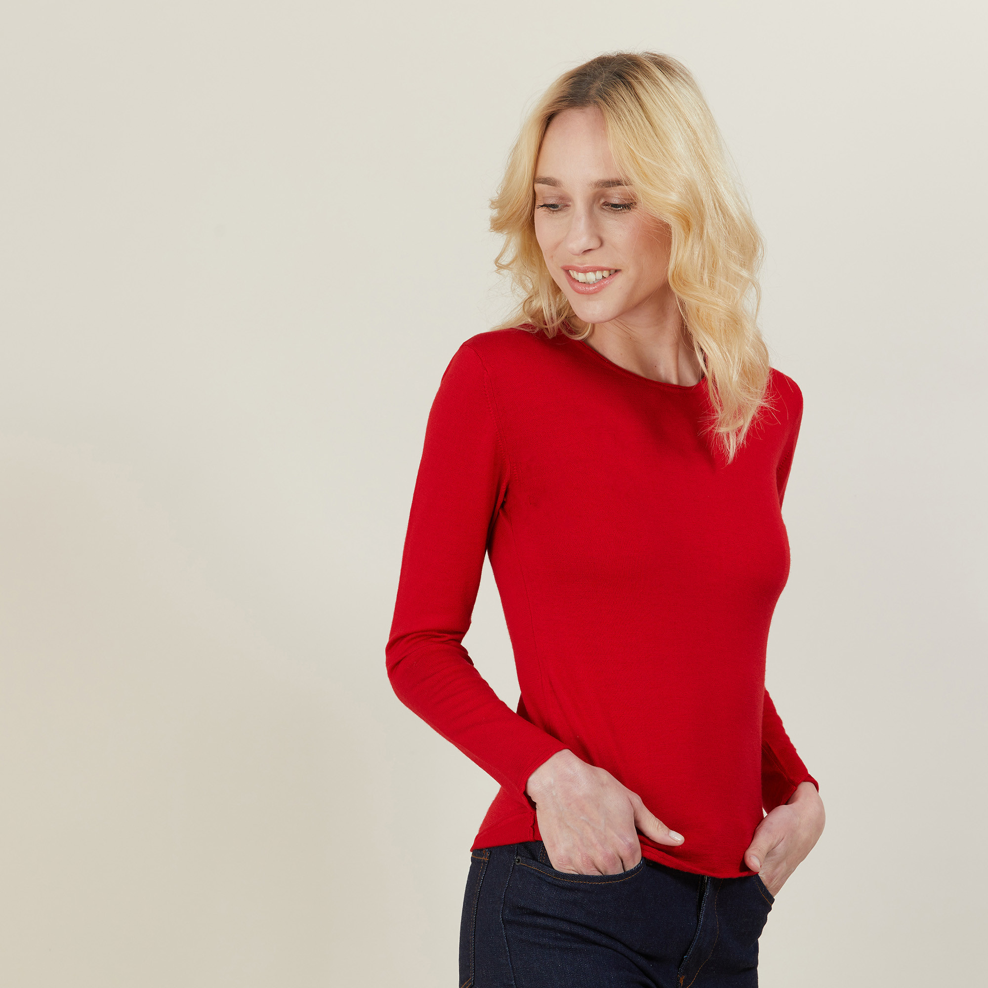 Pull ras du cou femme Bourse 6191 Clochette - 16 Violet clair