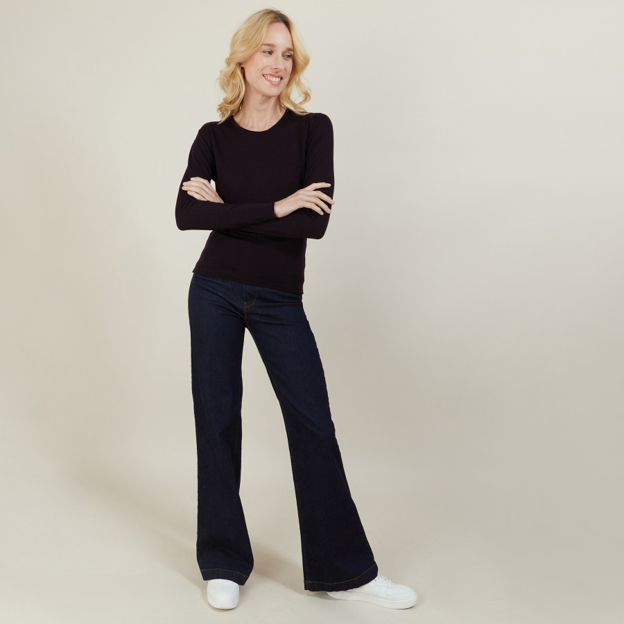 Mock turtleneck pullover made of wool - Bourse