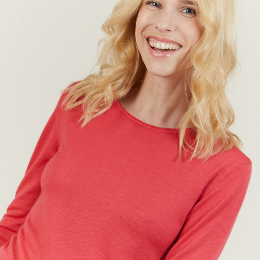 Mock turtleneck pullover made of wool - Bourse