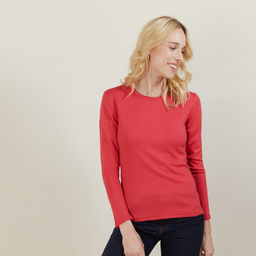 Mock turtleneck pullover made of wool - Bourse