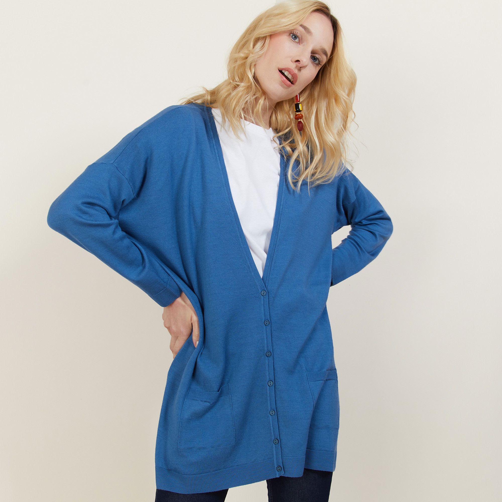 Long cardigan with pockets - Anne-Sophie