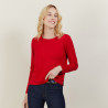 Pull court en laine mérinos - Les Halles 6180 coccinelle - 52 Rouge