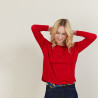 Pull court en laine mérinos - Les Halles 6180 coccinelle - 52 Rouge