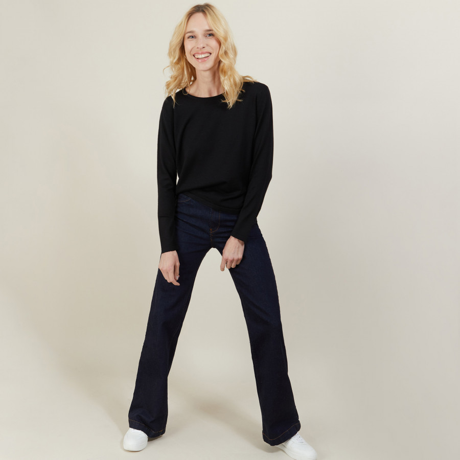 Pull court en laine mérinos - Les Halles