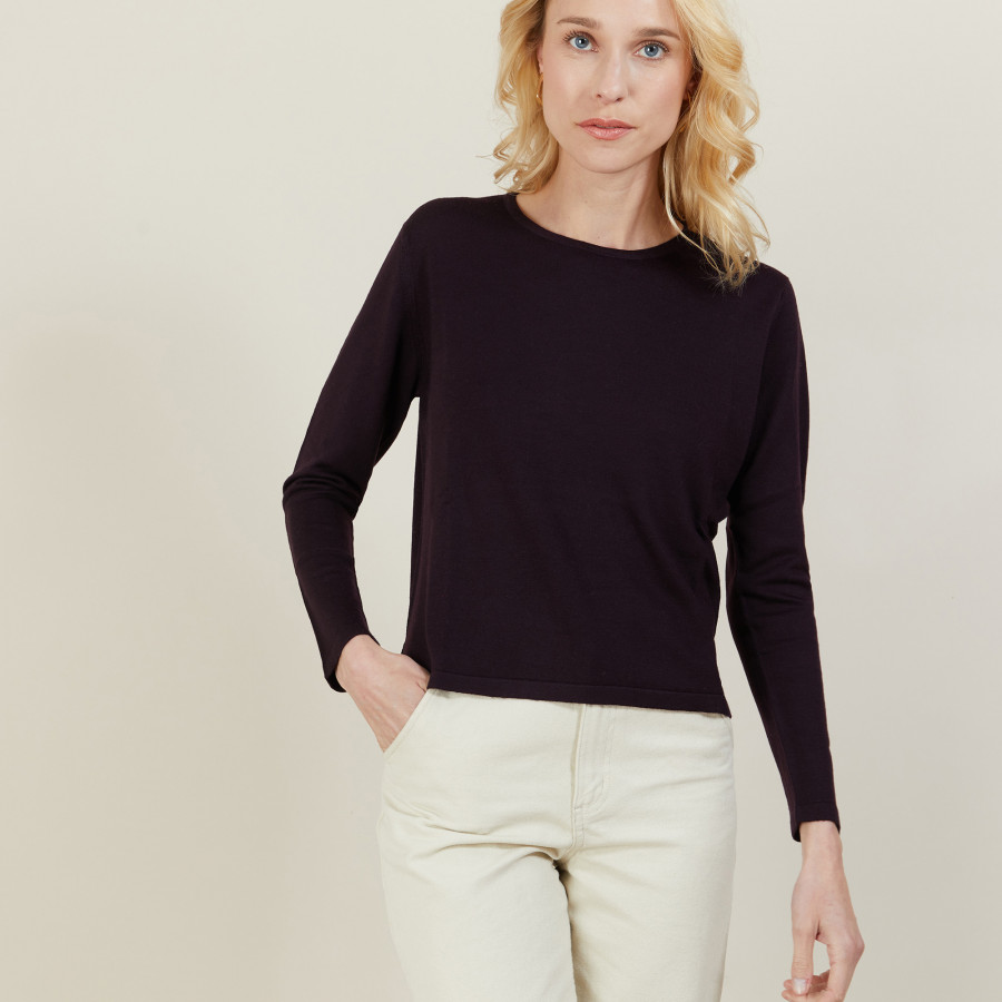 Pull court en laine mérinos - Les Halles