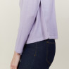 Pull court en laine mérinos - Les Halles 6191 clochette - 16 Violet clair