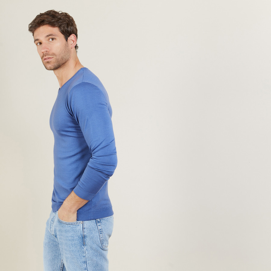 Crewneck sweater in merino wool - Bertille