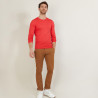 Pull ras du cou en laine mérinos - Bertille 6081 berlingot - 52 Rouge