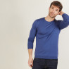Pull ras du cou en laine mérinos - Bertille 6190 pensee - 03 Bleu foncé