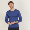 Pull ras du cou en laine mérinos - Bertille 6190 pensee - 03 Bleu foncé