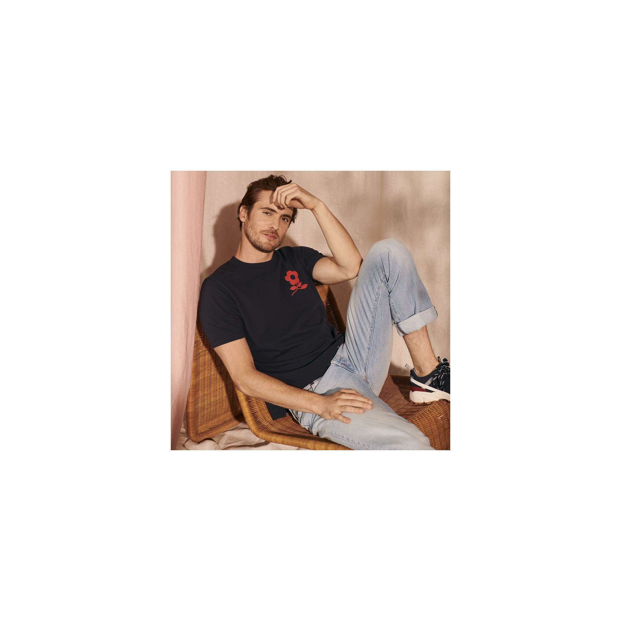T-shirt en coton avec logo - Bahut 7240 marine - 05 Bleu marine