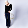 Pull col V en cachemire intemporel - Eniva 6310 noir - 01 Noir