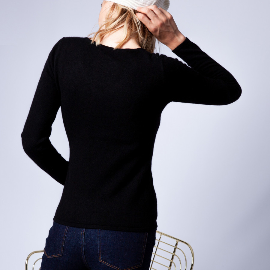 Pull col V en cachemire intemporel - Eniva