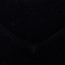 Pull col V en cachemire intemporel - Eniva 6310 noir - 01 Noir
