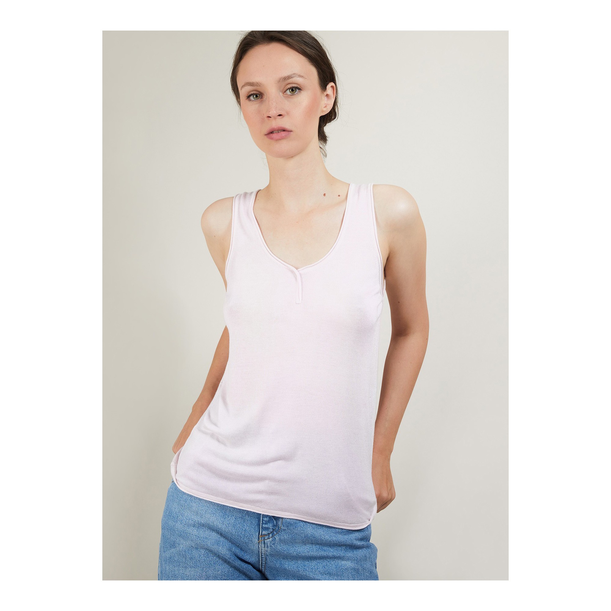 Débardeur en bambou cachemire - Bonnie 7084 opale - 24 Rose clair