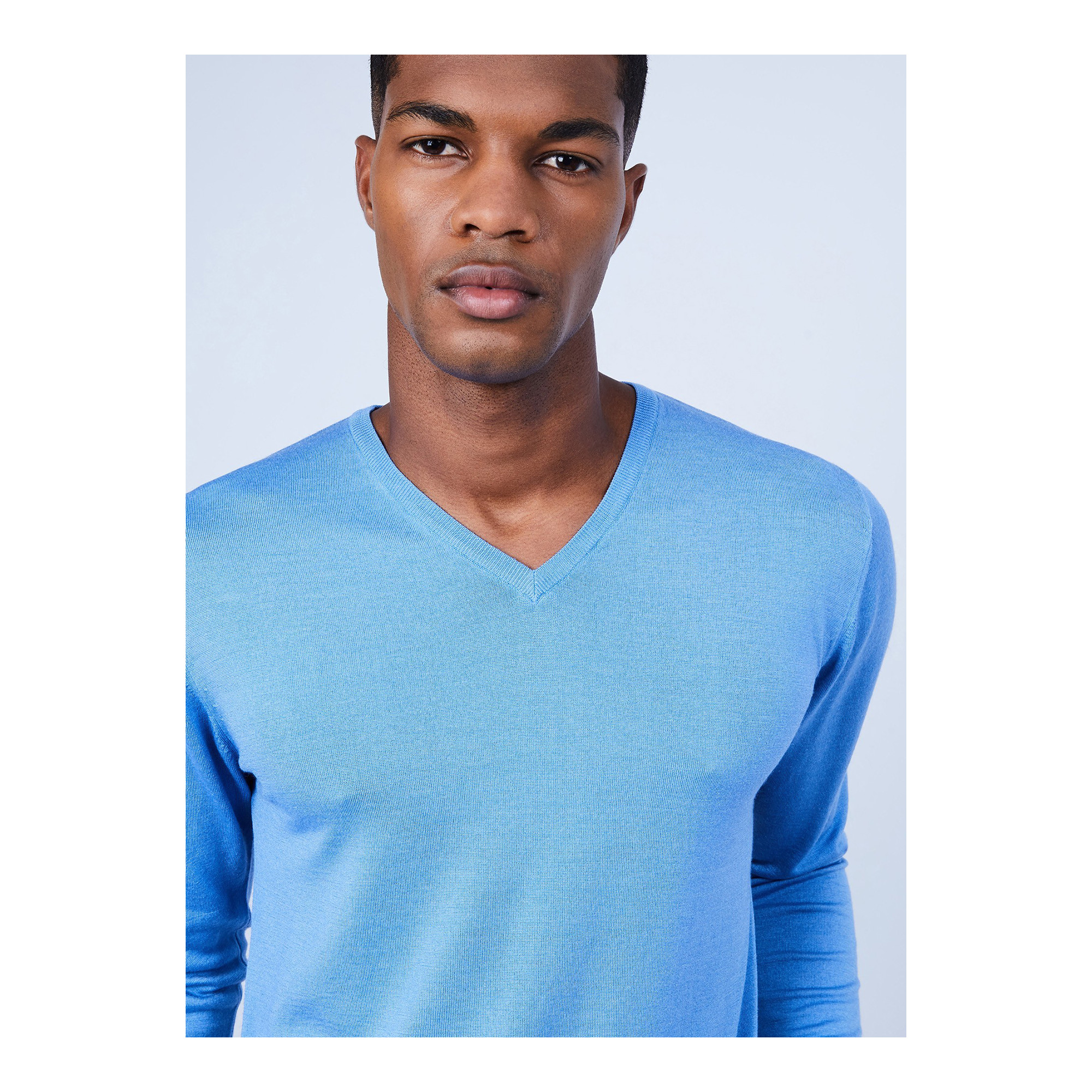 Pull col V en laine et soie - Lessie