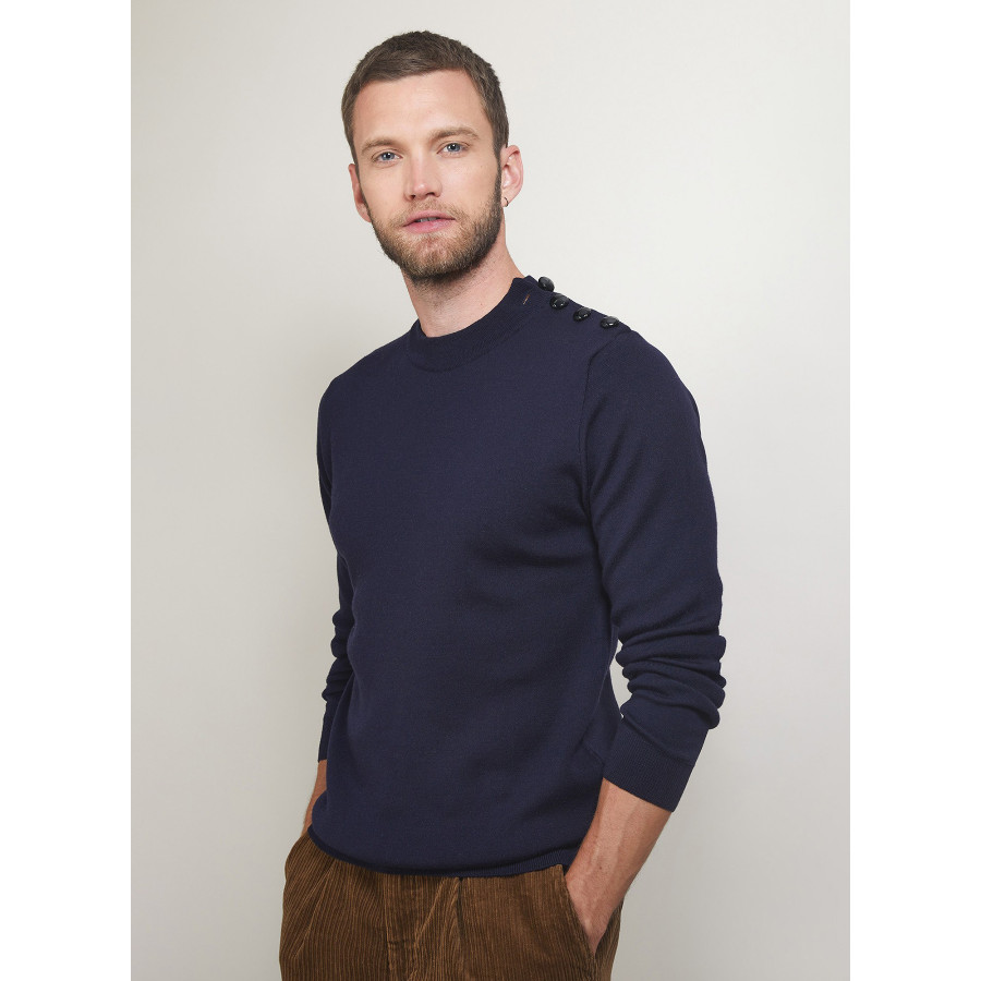 Wool sweater with buttons - Legende