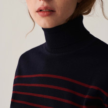 Ribbed merino wool turtleneck sweater - Colette