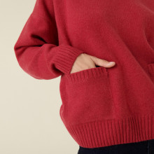 Loose-fit recycled cashmere sweater with pockets - Davina
