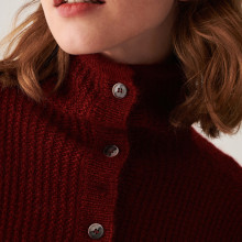 Oversized buttoned mohair sweater - Clea