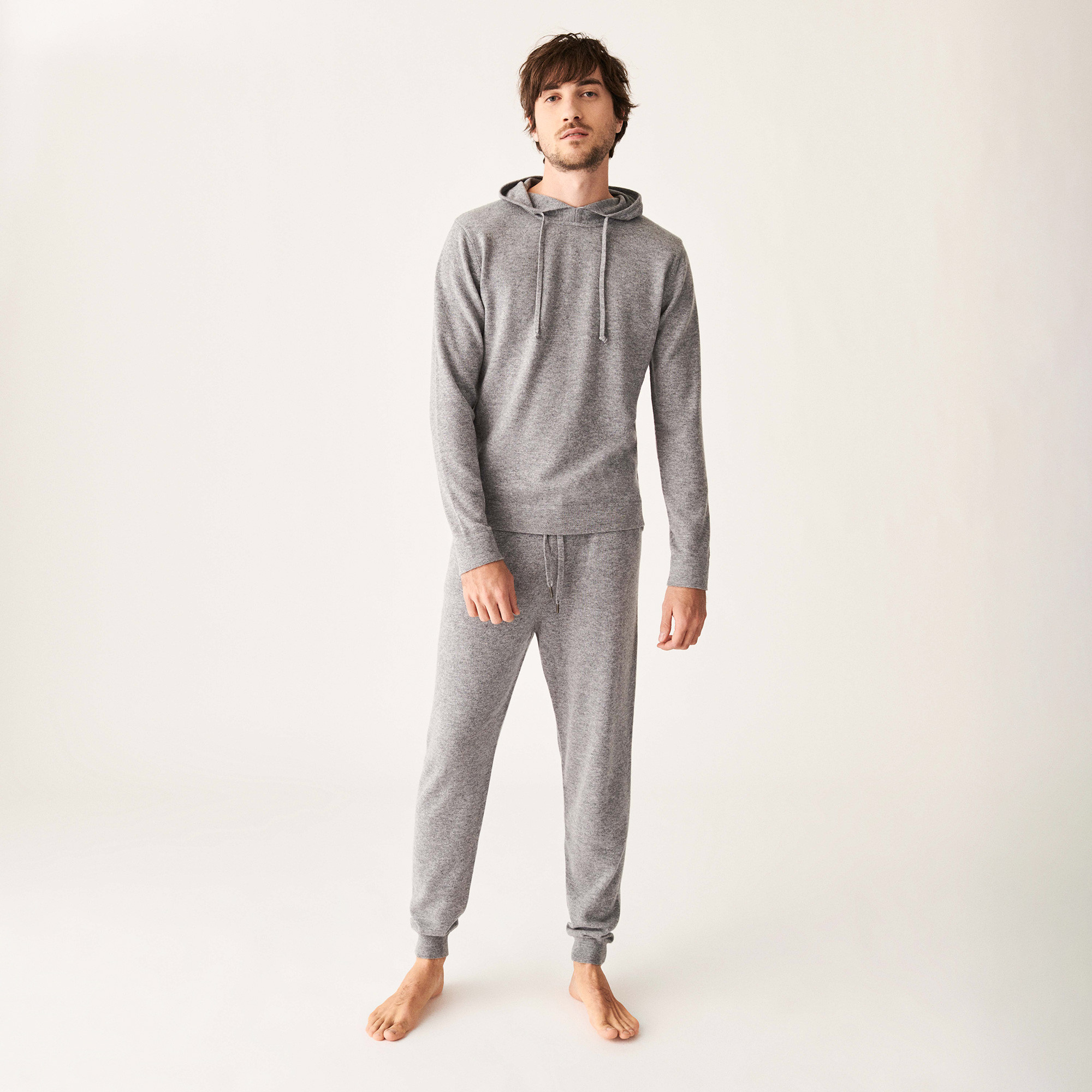 Jogger à poches en cachemire - Barry 7411 volute - 09 Gris moyen