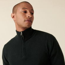 Pull col camionneur en cachemire - Emile 7574 bronze/volute - 21 Vert foncé