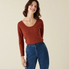 Fine-knit merino wool round-neck sweater - Altesa