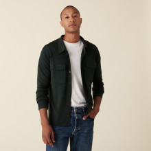 Merino wool patch pocket overshirt - Andy