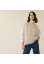 Recycled cashmere sleeveless turtleneck sweater - Dalya