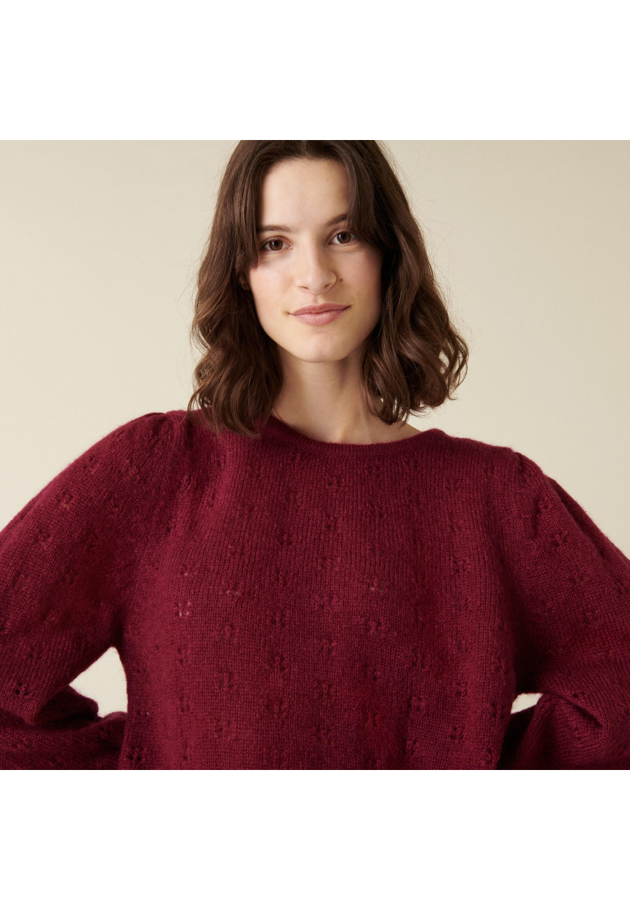 Mohair fancy stitch jumper - Camelia