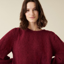 Mohair fancy stitch jumper - Camelia