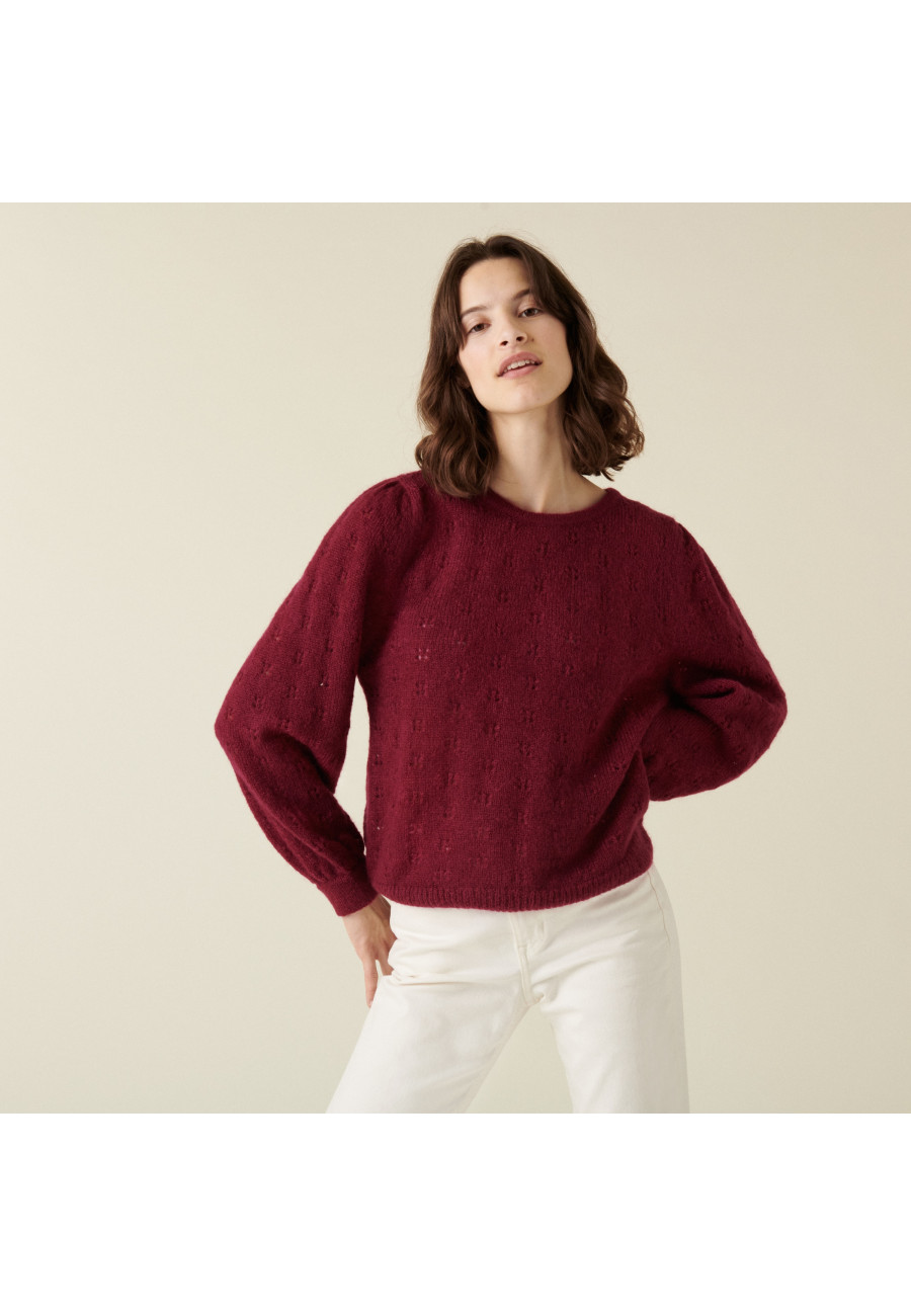 Mohair fancy stitch jumper - Camelia