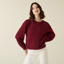 Mohair fancy stitch jumper - Camelia