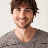 Checkered cashmere V-neck sweater - Arthur