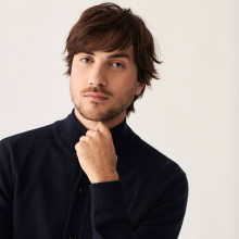 Buttoned cashmere cardigan with pockets - Erwan