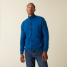 Gilet en cachemire boutonné à poches - Erwan 7443 PAON - 06 Bleu Moyen