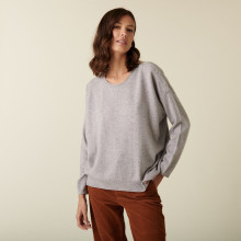 Loose-fit round-neck cashmere sweater - Acene