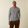 Pull col V en cachemire - Evann 7411 Volute - 09 Gris moyen
