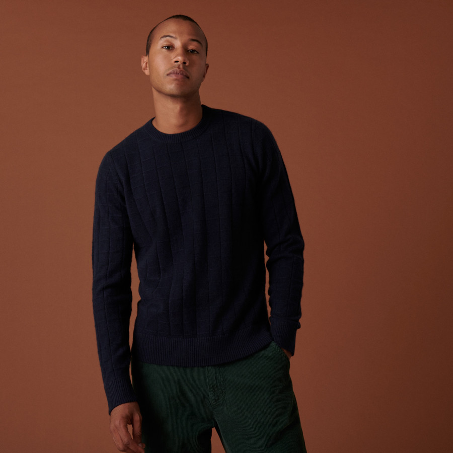 Suéter de cashmere com padrão xadrez - Alexis