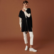 Sleeveless cashmere cape - Clarisse