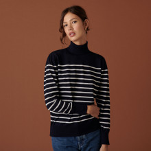 Ribbed merino wool turtleneck sweater - Colette