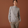 Pull col roulé en cachemire - Abesse 7412 gris clair - 11 Gris clair